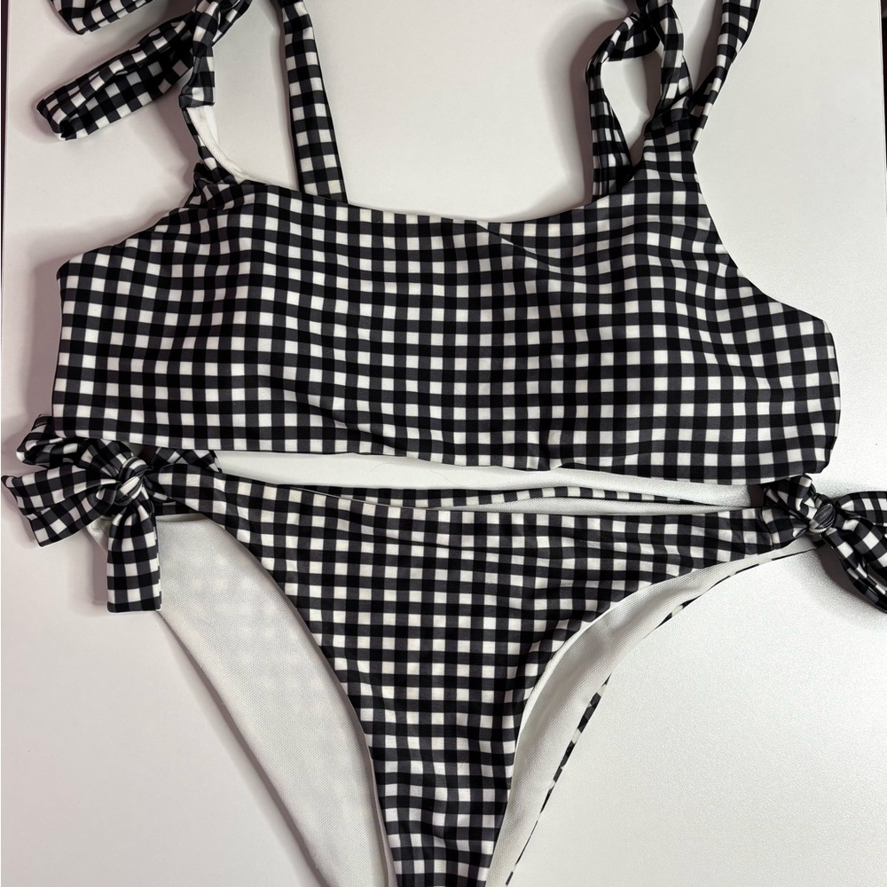 Gingham Bikini Top